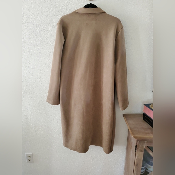 BlankNYC Vegan Suede Trench Coat Ladies Size Small NWT Women's Snack Bar Coat - Picture 9 of 9